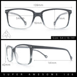 Stylish Classic Thin Plastic Rectangular Horn Rim Reading Glasses