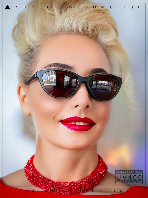 Cateye Magnetic Clip On Polarized Sunglasses On Bifocal Reading Glasses