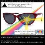 Cateye Magnetic Clip On Polarized Sunglasses On Bifocal Reading Glasses