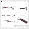 Luxury Light Weight Rimless Spring Hinge Narrow Rectangle Reading Glasses