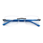 Luxury Light Weight Rimless Spring Hinge Narrow Rectangle Reading Glasses