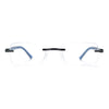 Luxury Light Weight Rimless Spring Hinge Narrow Rectangle Reading Glasses