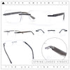 Luxury Light Weight Rimless Spring Hinge Narrow Rectangle Reading Glasses