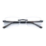 Luxury Light Weight Rimless Spring Hinge Narrow Rectangle Reading Glasses