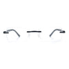 Luxury Light Weight Rimless Spring Hinge Narrow Rectangle Reading Glasses