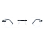Luxury Light Weight Rimless Spring Hinge Narrow Rectangle Reading Glasses