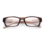 Fancy Narrow Rectangle Spring Hinge Light Weight Plastic Reading Glasses