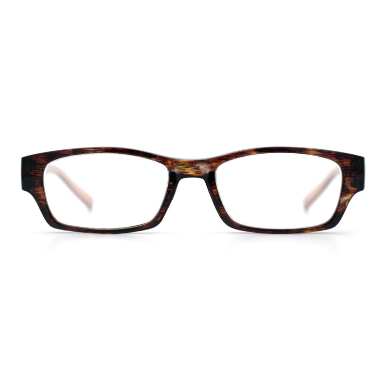 Fancy Narrow Rectangle Spring Hinge Light Weight Plastic Reading Glasses