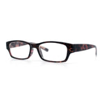 Fancy Narrow Rectangle Spring Hinge Light Weight Plastic Reading Glasses