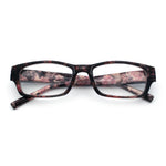 Fancy Narrow Rectangle Spring Hinge Light Weight Plastic Reading Glasses