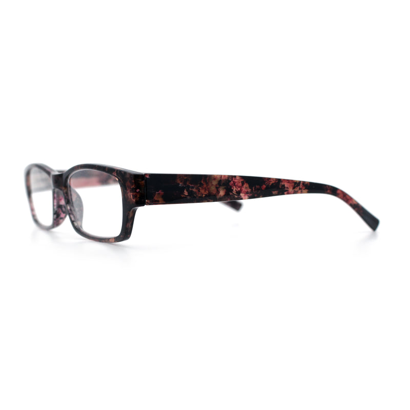Fancy Narrow Rectangle Spring Hinge Light Weight Plastic Reading Glasses