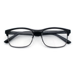 Classic Half Rim Contemporary Fashion Rectangle Powered Reading Glasses
