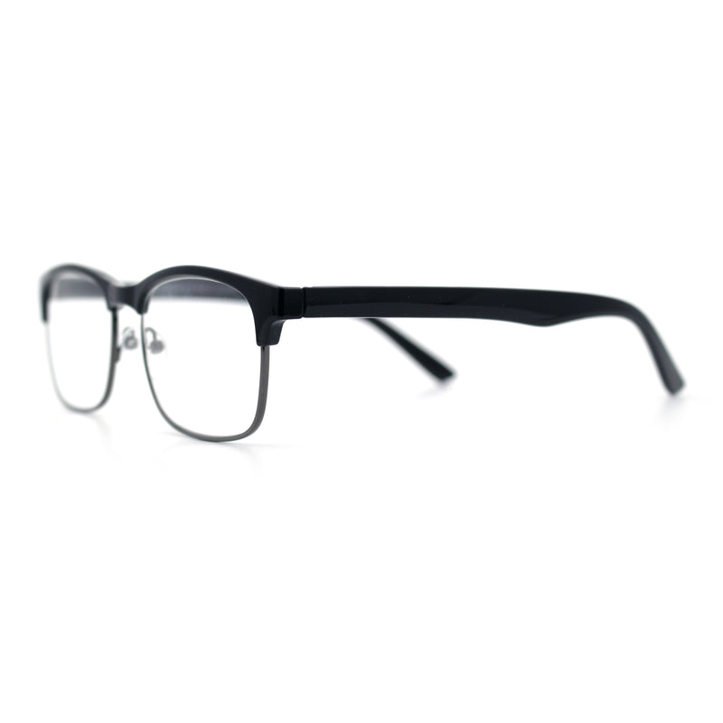 Classic Half Rim Contemporary Fashion Rectangle Powered Reading Glasses