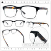 Classic Half Rim Contemporary Fashion Rectangle Powered Reading Glasses