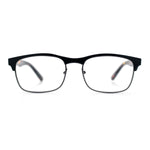 Classic Half Rim Contemporary Fashion Rectangle Powered Reading Glasses