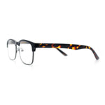 Classic Half Rim Contemporary Fashion Rectangle Powered Reading Glasses