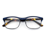 Classic Half Rim Contemporary Fashion Rectangle Powered Reading Glasses