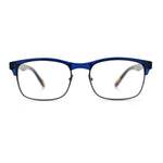 Classic Half Rim Contemporary Fashion Rectangle Powered Reading Glasses