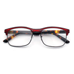 Classic Half Rim Contemporary Fashion Rectangle Powered Reading Glasses