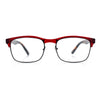 Classic Half Rim Contemporary Fashion Rectangle Powered Reading Glasses