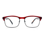 Classic Half Rim Contemporary Fashion Rectangle Powered Reading Glasses