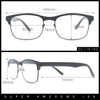 Classic Half Rim Contemporary Fashion Rectangle Powered Reading Glasses