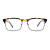 Classic Half Rim Contemporary Fashion Rectangle Powered Reading Glasses