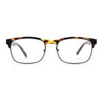 Classic Half Rim Contemporary Fashion Rectangle Powered Reading Glasses