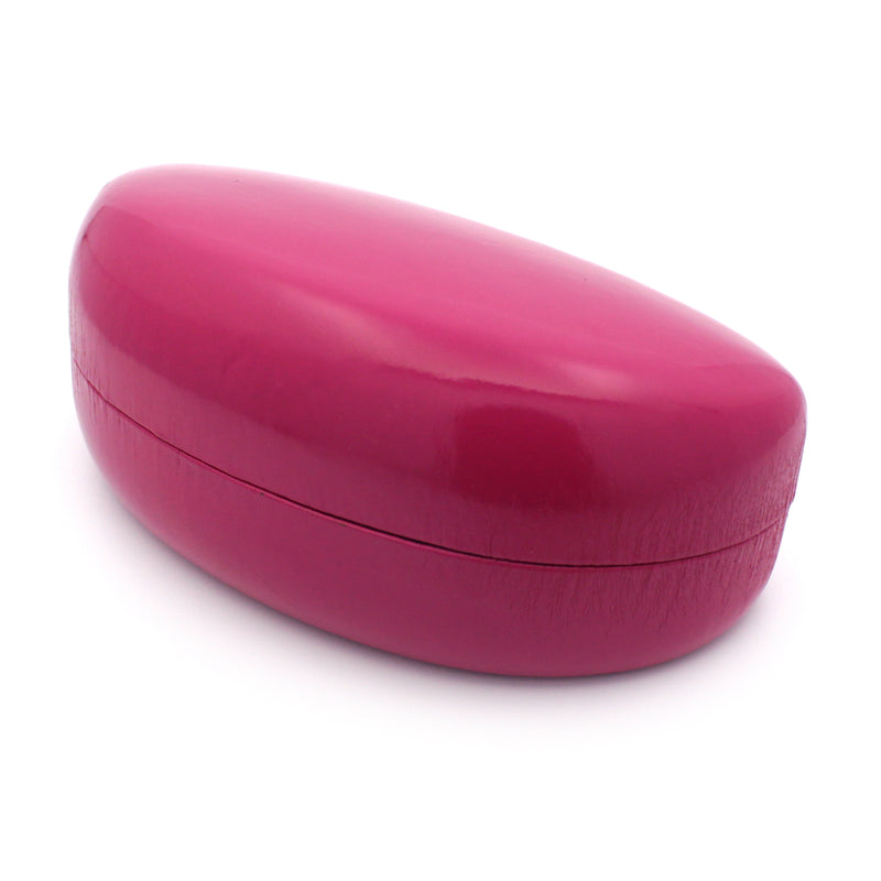 Spring Closure Oversized Pop Color Oval Eyewear Carrying Hard Case
