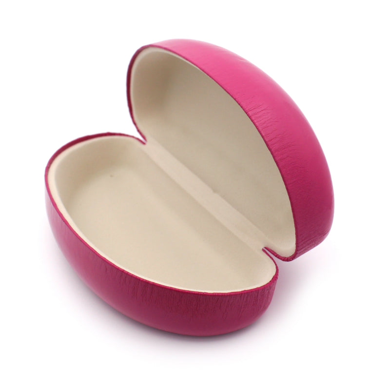 Spring Closure Oversized Pop Color Oval Eyewear Carrying Hard Case