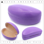 Spring Closure Oversized Pop Color Oval Eyewear Carrying Hard Case