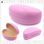 Spring Closure Oversized Pop Color Oval Eyewear Carrying Hard Case
