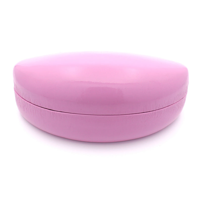 Spring Closure Oversized Pop Color Oval Eyewear Carrying Hard Case