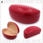 Spring Closure Oversized Pop Color Oval Eyewear Carrying Hard Case