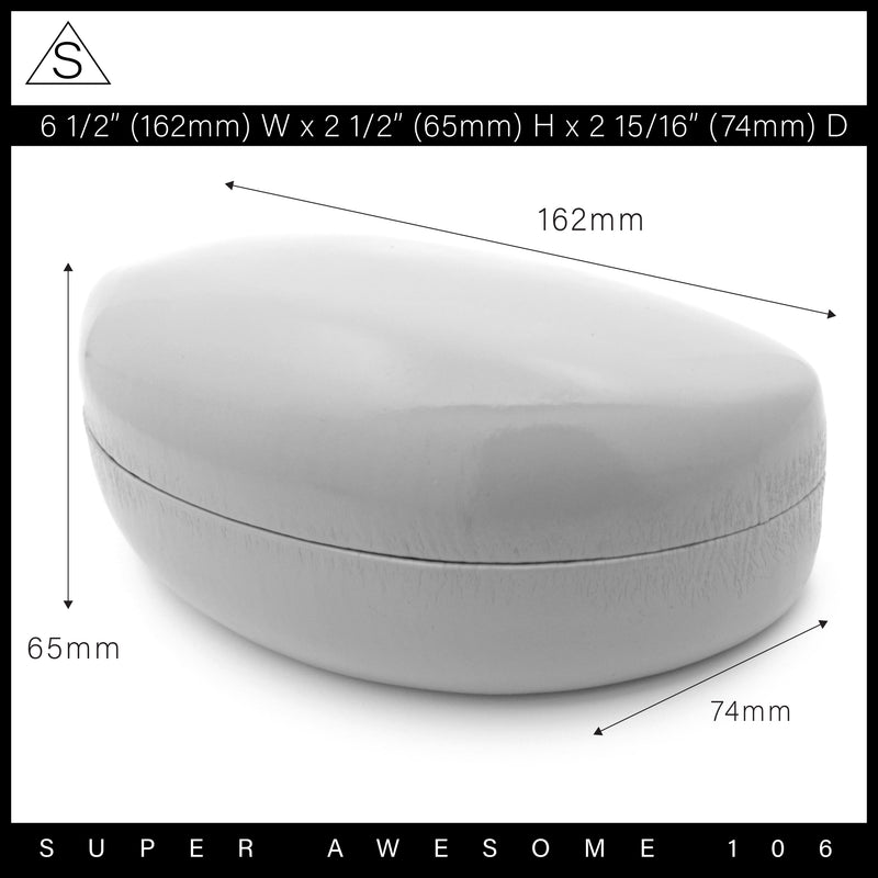 Spring Closure Oversized Pop Color Oval Eyewear Carrying Hard Case