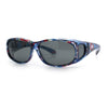 Polarized Rhinestone Geometric 55mm Translucent Plastic Fit Over Sunglasses