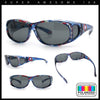 Polarized Rhinestone Geometric 55mm Translucent Plastic Fit Over Sunglasses