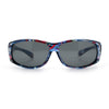 Polarized Rhinestone Geometric 55mm Translucent Plastic Fit Over Sunglasses