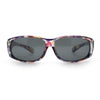 Polarized Rhinestone Geometric 55mm Translucent Plastic Fit Over Sunglasses