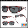 Polarized Rhinestone Geometric 55mm Translucent Plastic Fit Over Sunglasses