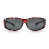 Polarized Rhinestone Geometric 55mm Translucent Plastic Fit Over Sunglasses