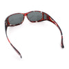 Polarized Rhinestone Geometric 55mm Translucent Plastic Fit Over Sunglasses