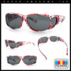 Polarized Rhinestone Geometric 55mm Translucent Plastic Fit Over Sunglasses