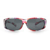 Polarized Rhinestone Geometric 55mm Translucent Plastic Fit Over Sunglasses