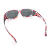 Polarized Rhinestone Geometric 55mm Translucent Plastic Fit Over Sunglasses