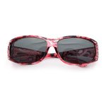 Polarized Rhinestone Geometric 55mm Translucent Plastic Fit Over Sunglasses