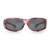 Polarized Rhinestone Geometric 55mm Translucent Plastic Fit Over Sunglasses