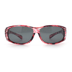 Polarized Rhinestone Geometric 55mm Translucent Plastic Fit Over Sunglasses