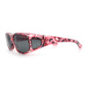Polarized Rhinestone Geometric 55mm Translucent Plastic Fit Over Sunglasses