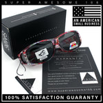 Polarized Rhinestone Geometric 55mm Translucent Plastic Fit Over Sunglasses